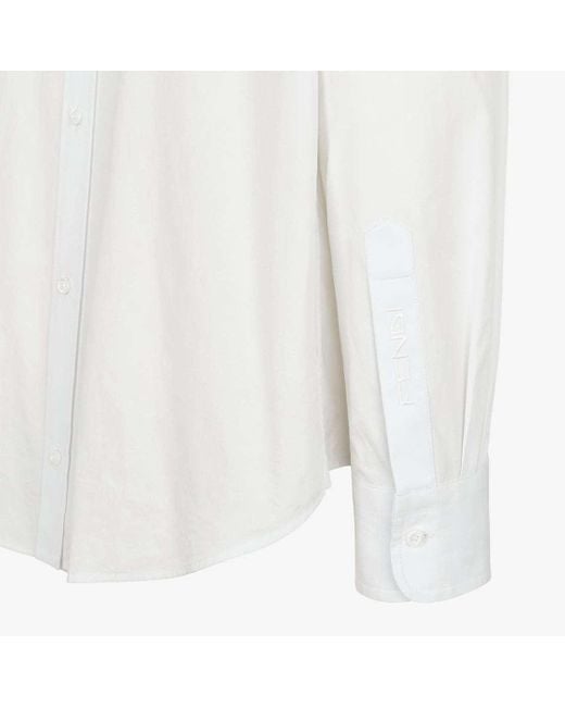 Fendi White Long Sleeved Buttoned Shirt