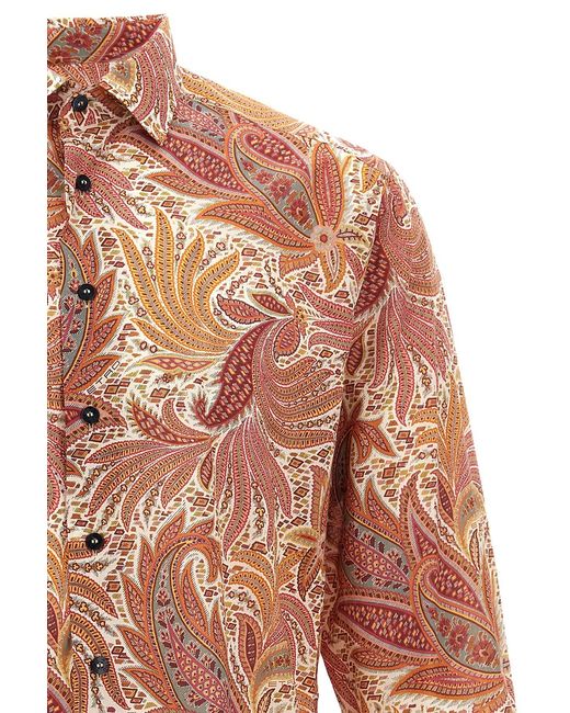 Etro Multicolor Paisley Printed Long Sleeved Shirt for men