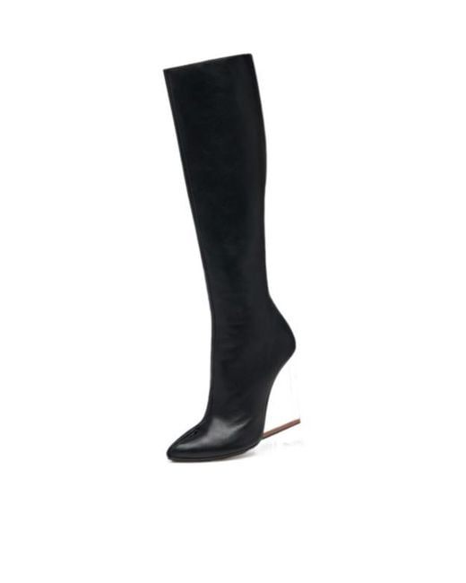 Maison Margiela Black Tabi Claw Plexi Long Boots