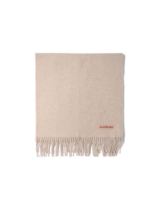 Acne Natural Logo Scarf for men