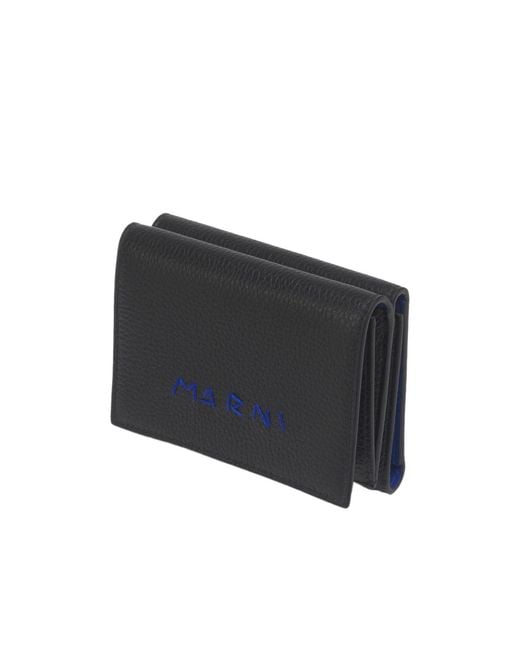 Marni Black Trifold Wallet for men