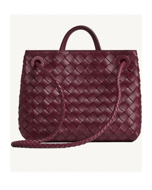 Bottega Veneta Red Small Andiamo Shoulder Bag