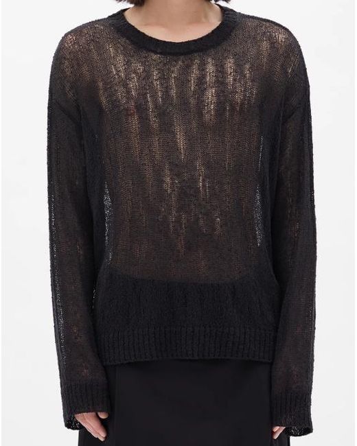 Ann Demeulemeester Black Joas Comfort Crew Neck Sweater for men
