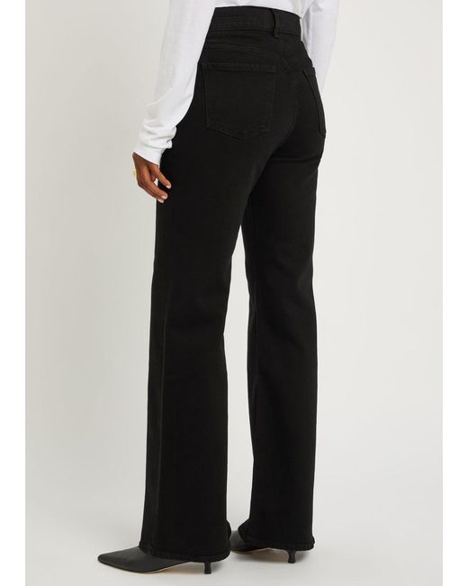 Citizens of Humanity Black Kimberly Horsebit-Embellished Flared-Leg Jeans