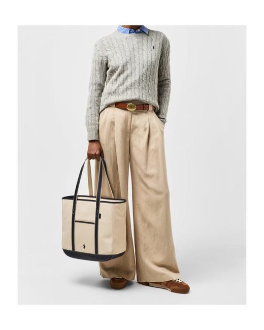 Polo Ralph Lauren Natural Logo Detail Handbag
