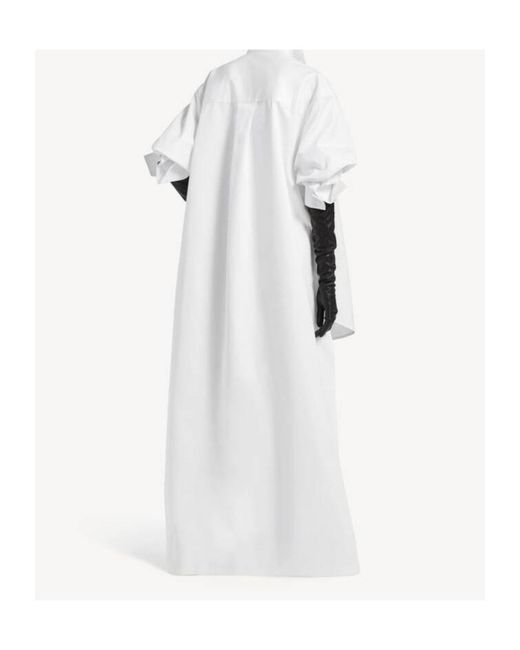 Balenciaga White Maxi Train Shirt