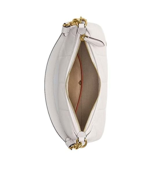 COACH White Juliet Shoulder Bag 25 With Quilting