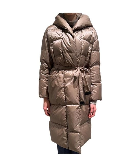 Max Mara Brown Long-Sleeved Hooded Cotton Jacket