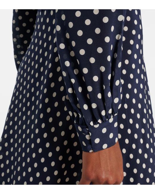 Rixo Black Emory Polka Dot Dress