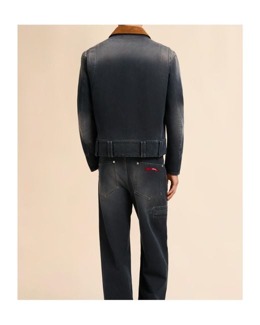 Marni Black Contrast Collar Zip Jacket for men