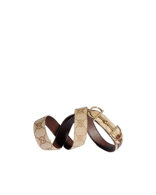 Gucci White Horsebit Gg Supreme Belt
