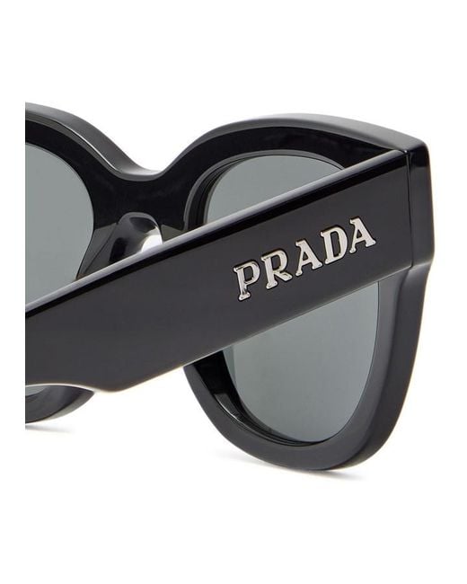 Prada Metallic Round-Frame Sunglasses