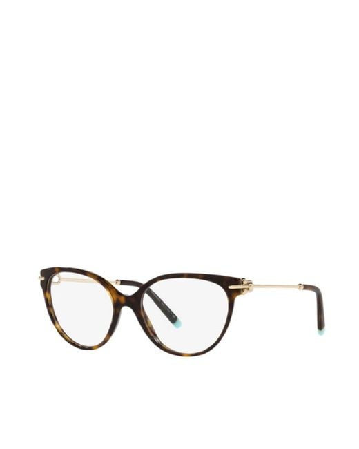 Tiffany & Co White Cat-Eye Frame Glasses