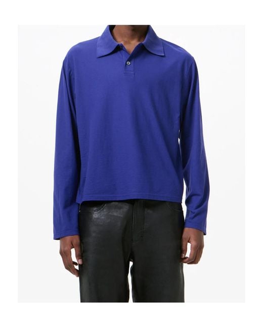 Our Legacy Blue Long Sleeve Polo Shirt for men