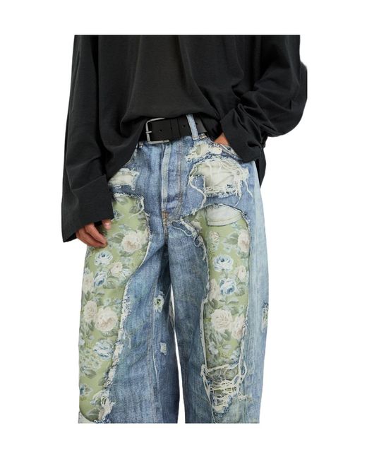 Acne Blue Mid-Rise Loose-Fit Jeans for men