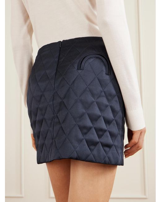 Blazé Milano Blue Novalis Coci Quilted Mini Skirt