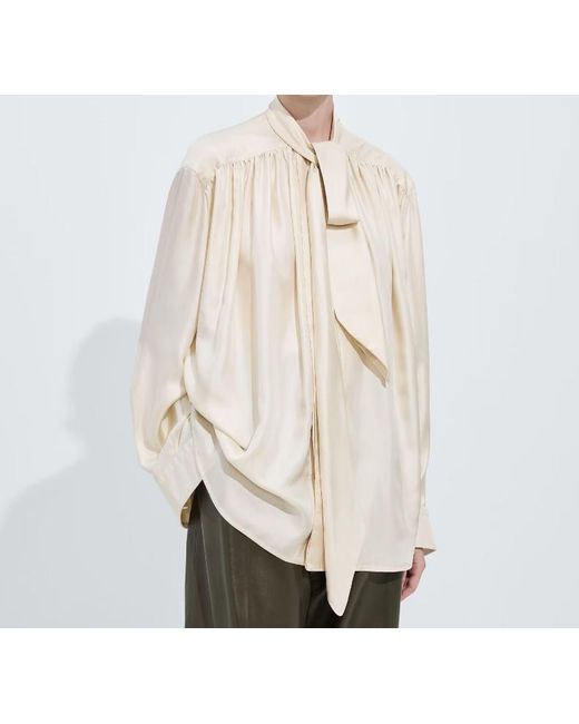 Bottega Veneta Natural Viscose Twill Blouse