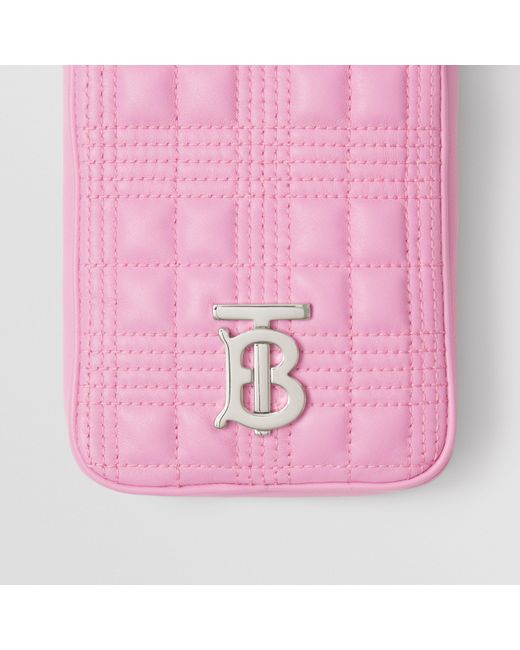 Burberry Pink Lola Quilted Pouch Bag
