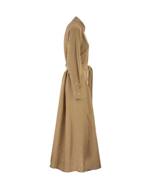 Polo Ralph Lauren Natural Belted Long Shirt Dress
