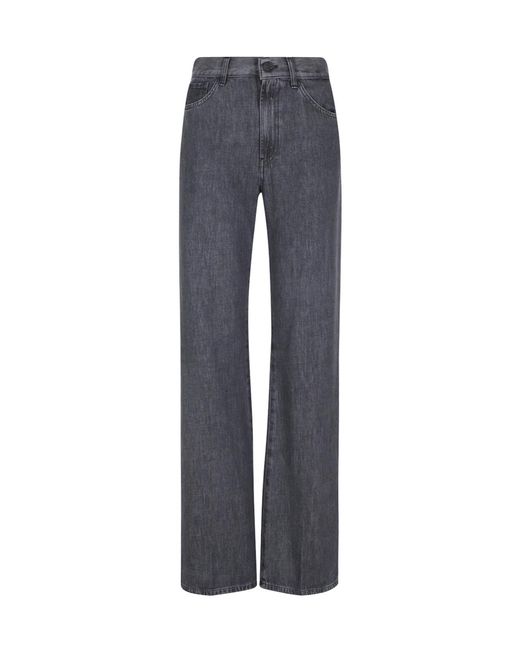 Dondup Blue Amber Wide-Leg Jeans