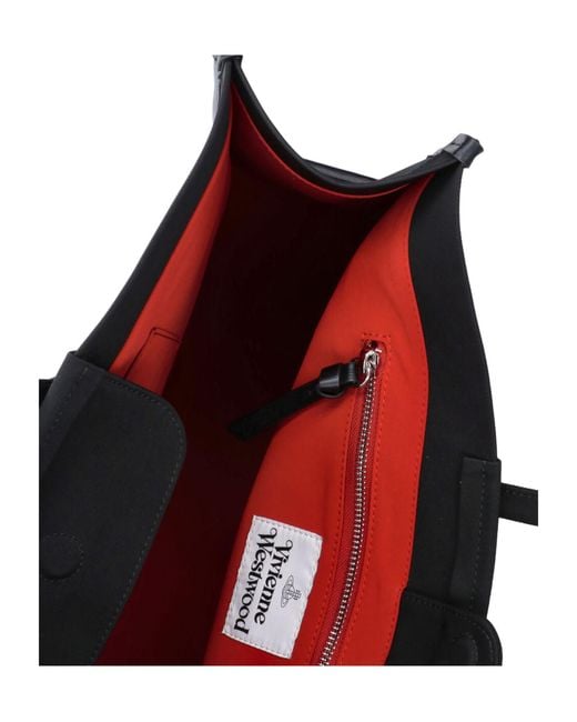 Vivienne Westwood Black Orb Logo Tote Bag