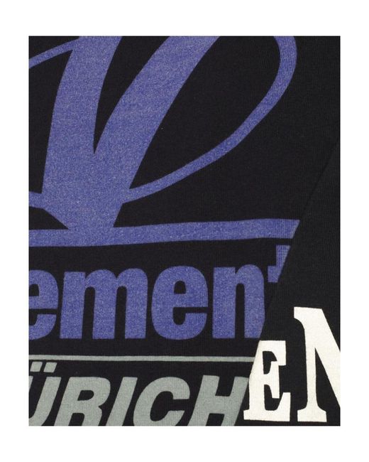 Vetements Black Logo Logo T-Shirt for men