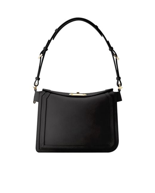 Lanvin Black Compagnon Leather Shoulder Bag