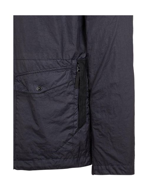 Stone Island Blue Membrana 3L Tc Zipped Hooded Jacket for men
