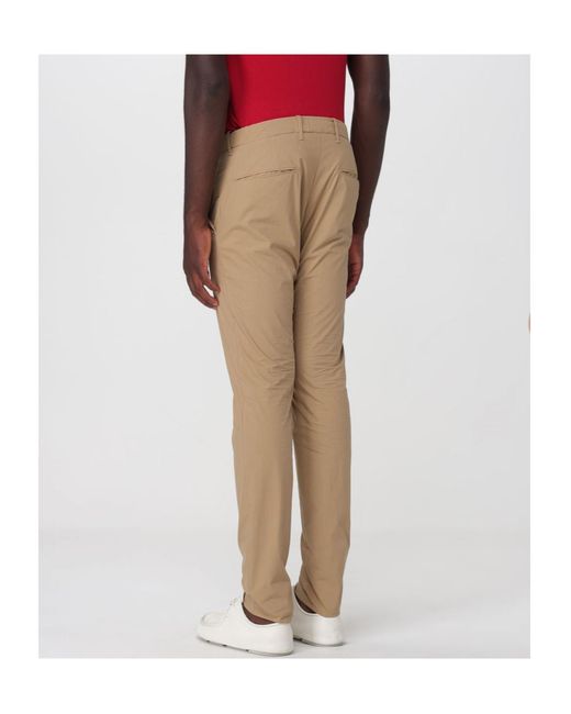 Incotex Natural Teknotela Logo Patch Slim-Fit Pants for men