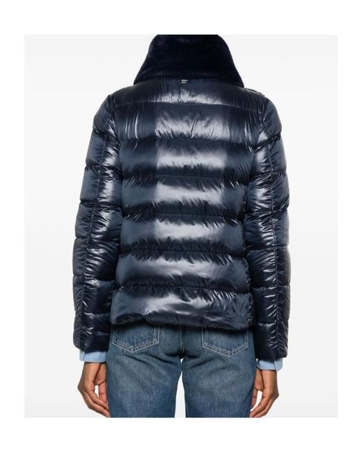 Herno Blue Zip-Up Padded Jacket