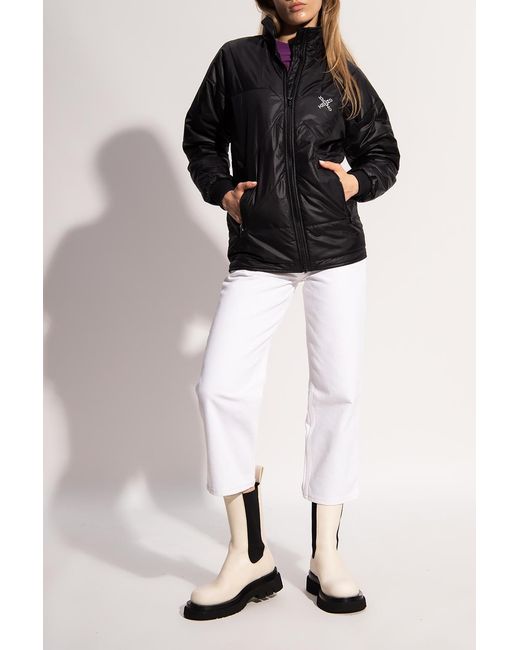 KENZO Black Logo-Print Puffer Jacket