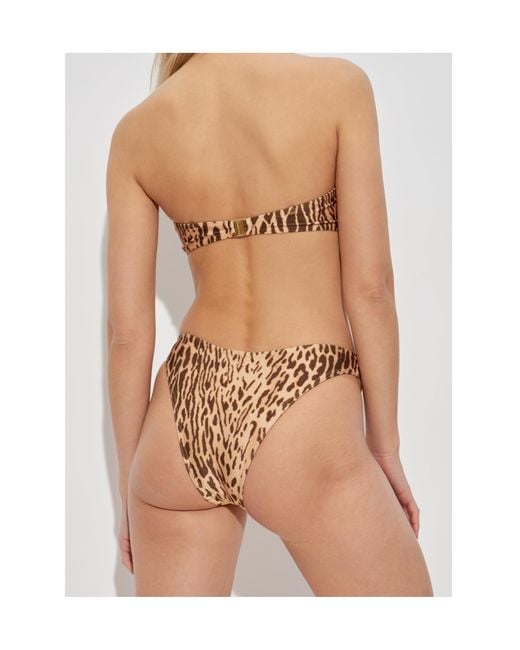 Zimmermann Brown Leopard-Print Bikini Top
