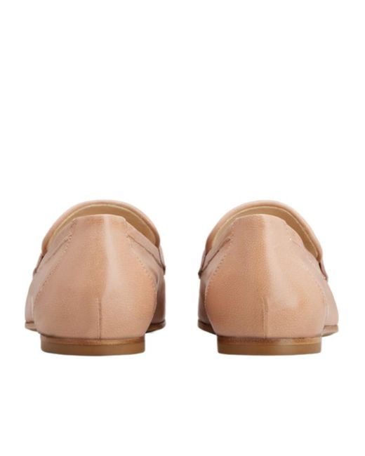 Tod's Pink Logo Plauqe Loafers