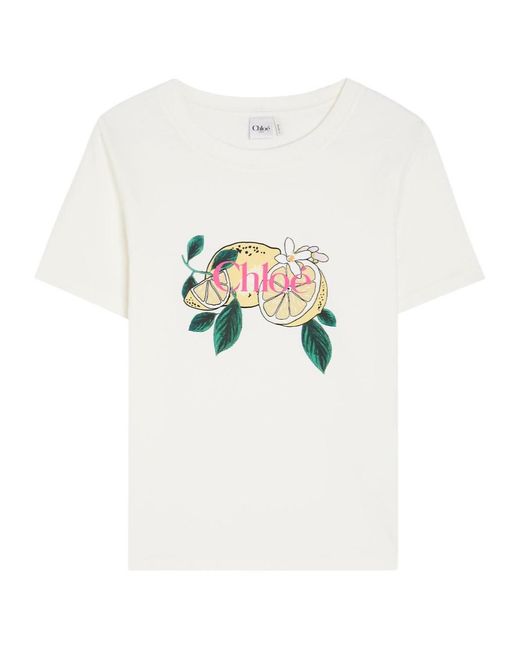 Chloé White Minimalist Versatile Solid Color T-Shirt
