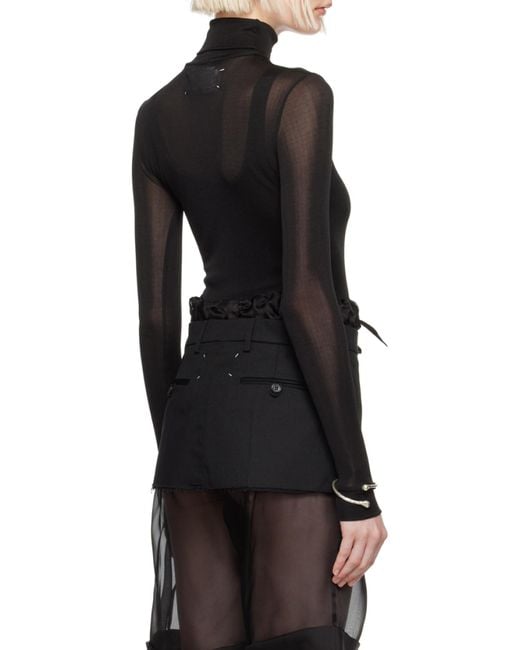 Maison Margiela Black High-Neck Bodysuit