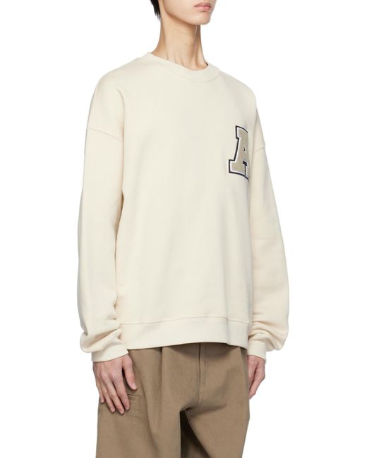 Axel Arigato White Team Logo Patch Crewneck Sweatshirt for men