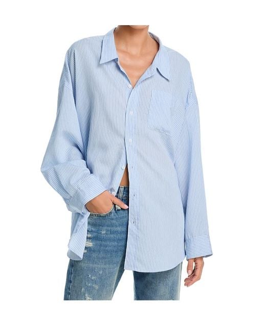 R13 Blue Long-Sleeved Shirt