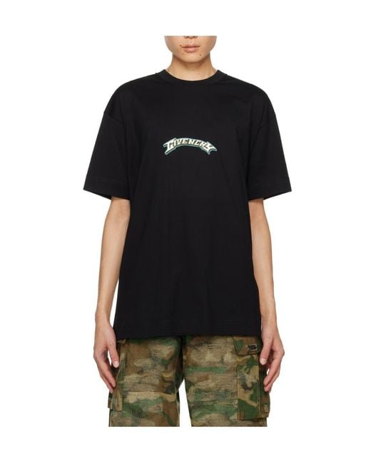 Givenchy Black Dragon Printed Crewneck T-Shirt for men