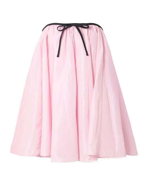 Staud Pink Sofia Bow-Decorated Mini Dress