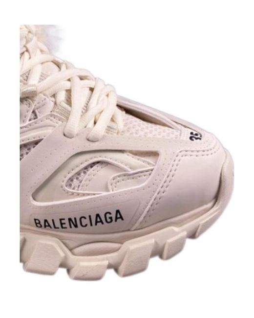 Balenciaga Pink Track Faux-Fur Sneakers