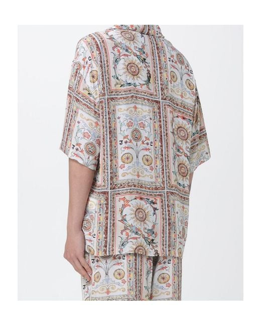 Just Cavalli Gray Relaxed Printed Shirt for men
