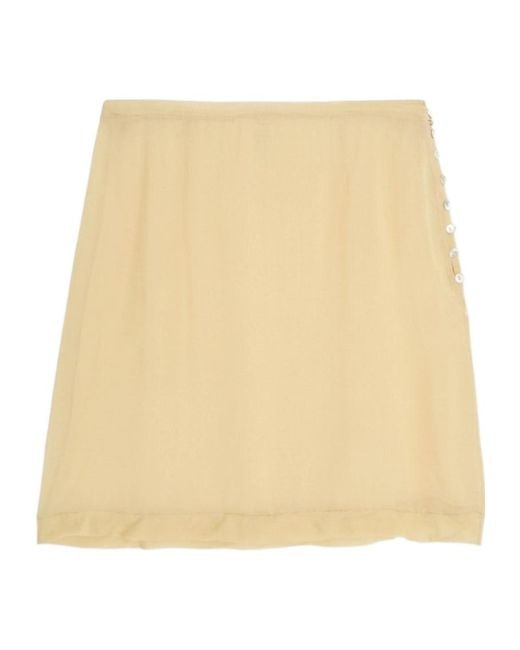 Paloma Wool Natural Ruffled Skirt