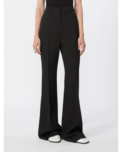 Sportmax Black Flared Casual Pants