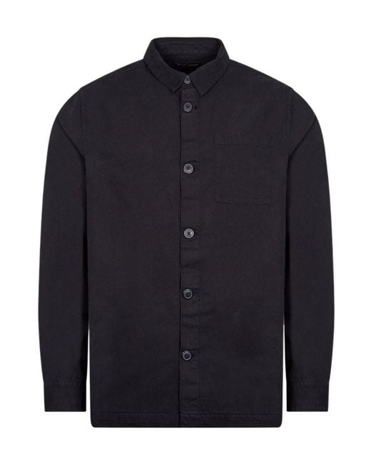 Barbour Blue Logo-Tag Cotton Shirt for men