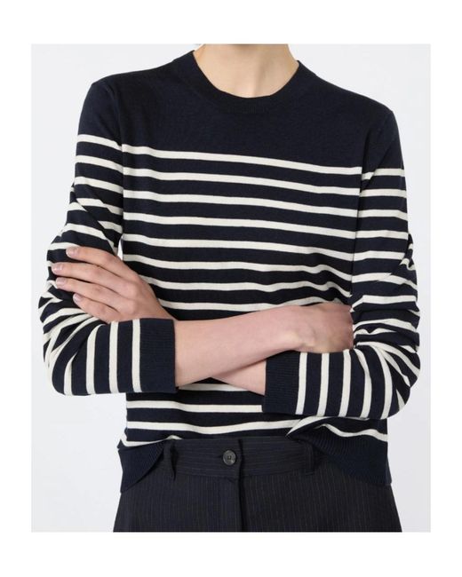 Weekend by Maxmara Blue Silk And Wool Yarn Sweater