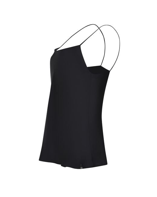 Herno Black Satin Camisole Top