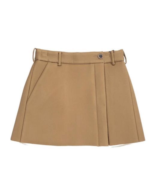 Uma Wang Natural Button-Down Skirt