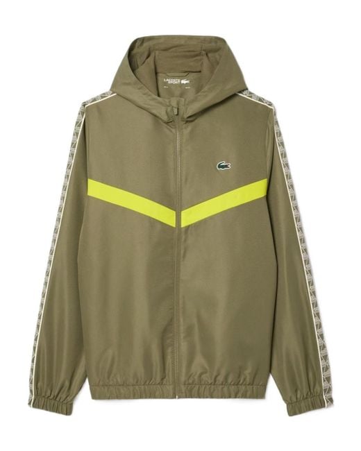 Lacoste Green Tennis Monogram Track Jacket for men