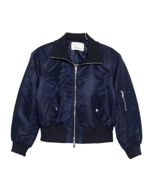 Frankie Shop Blue Long-Sleeve Casual Jacket