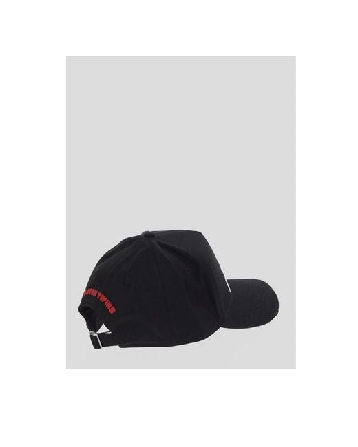DSquared² Blue Logo Printed Baseball Cap for men